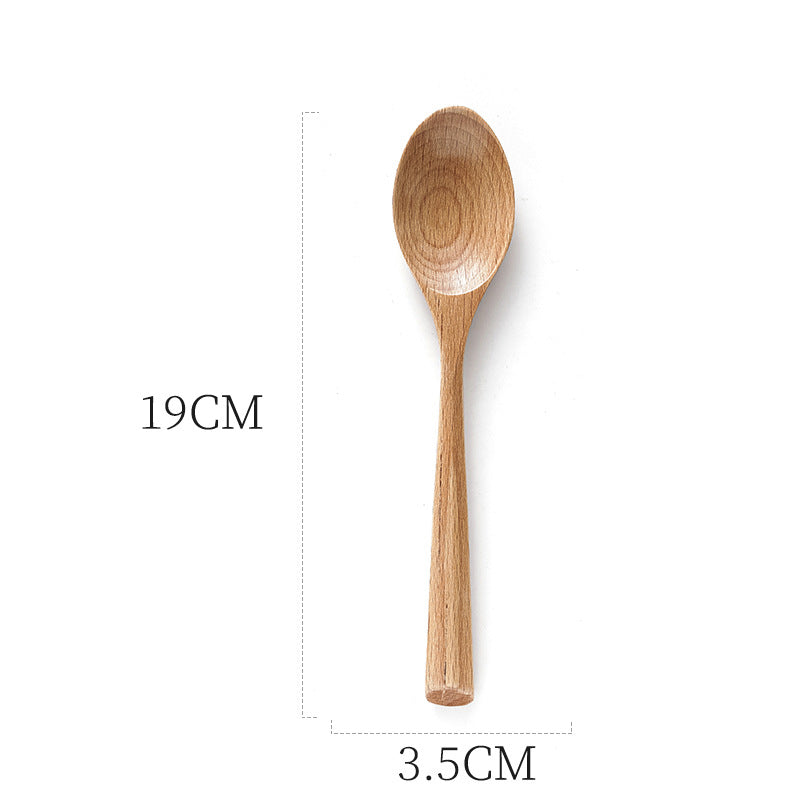 Wooden Tableware - Three Piece Set Of Solid Natural Wood