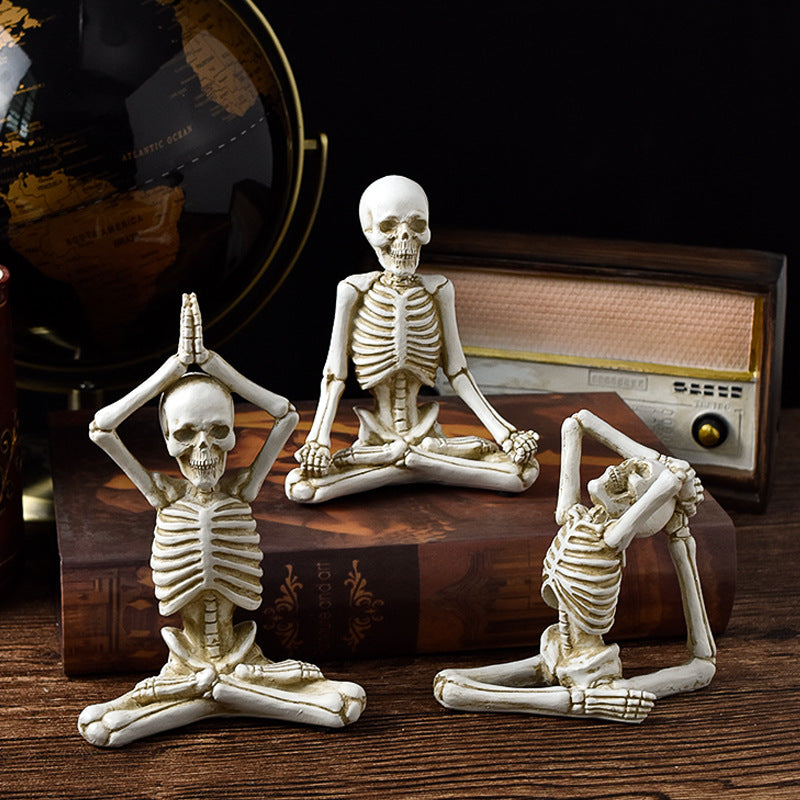 Yoga Skeleton Figurine - Decorative Ornaments