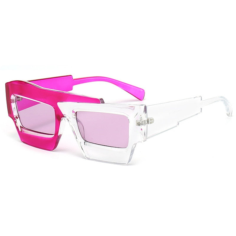 Irregular Square Sunglasses - Double Color Shades