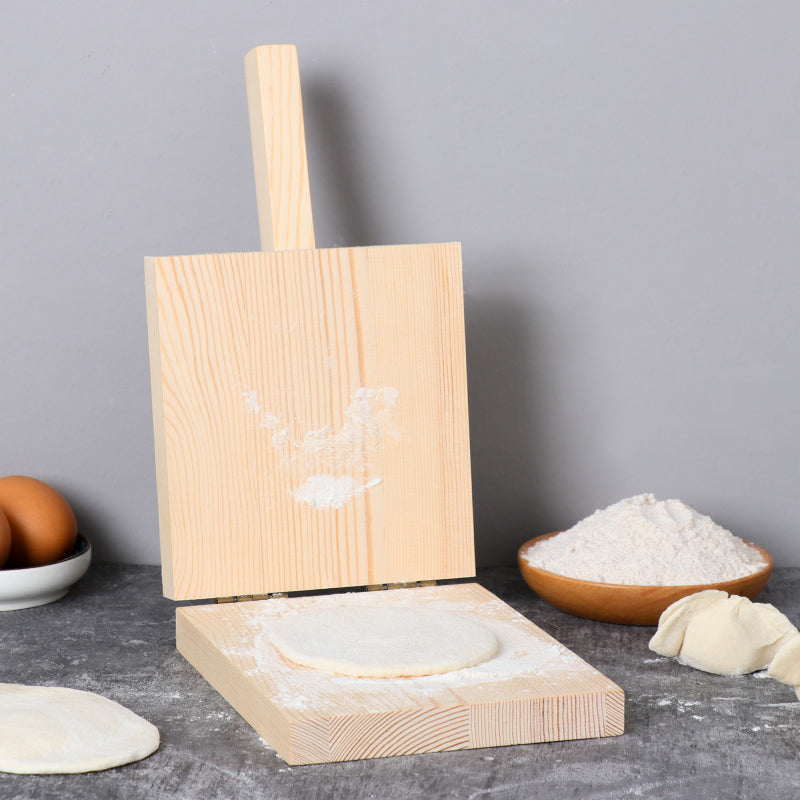 Dumpling Skin Pressing Plate - Wooden Pressing Tool For Cooking