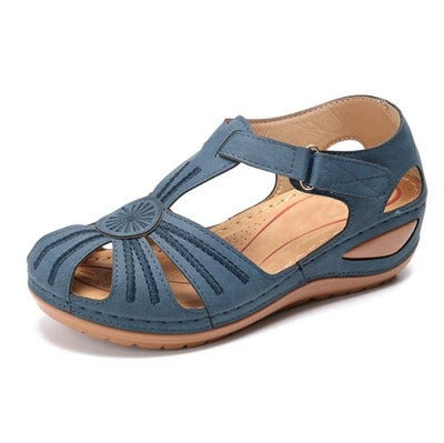 Women's Sandals - Large Round Toe Wedge ComfortableHeel Sandals