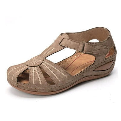 Women's Sandals - Large Round Toe Wedge ComfortableHeel Sandals