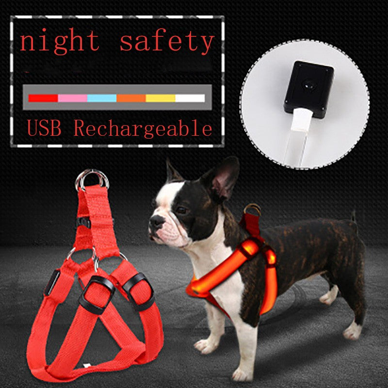 Led Dog Chest Harness