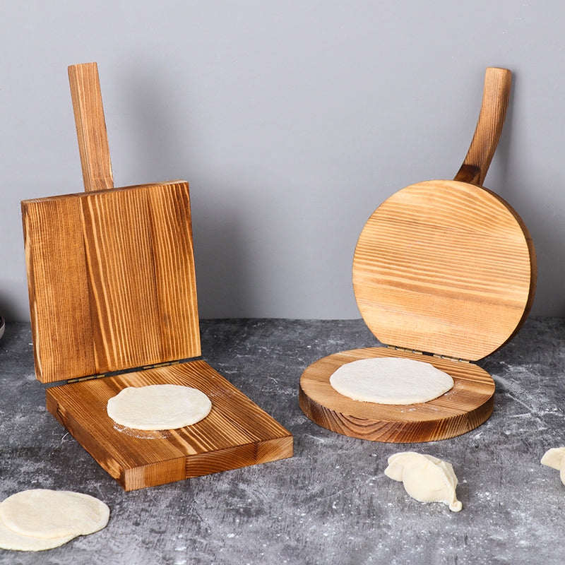 Dumpling Skin Pressing Plate - Wooden Pressing Tool For Cooking