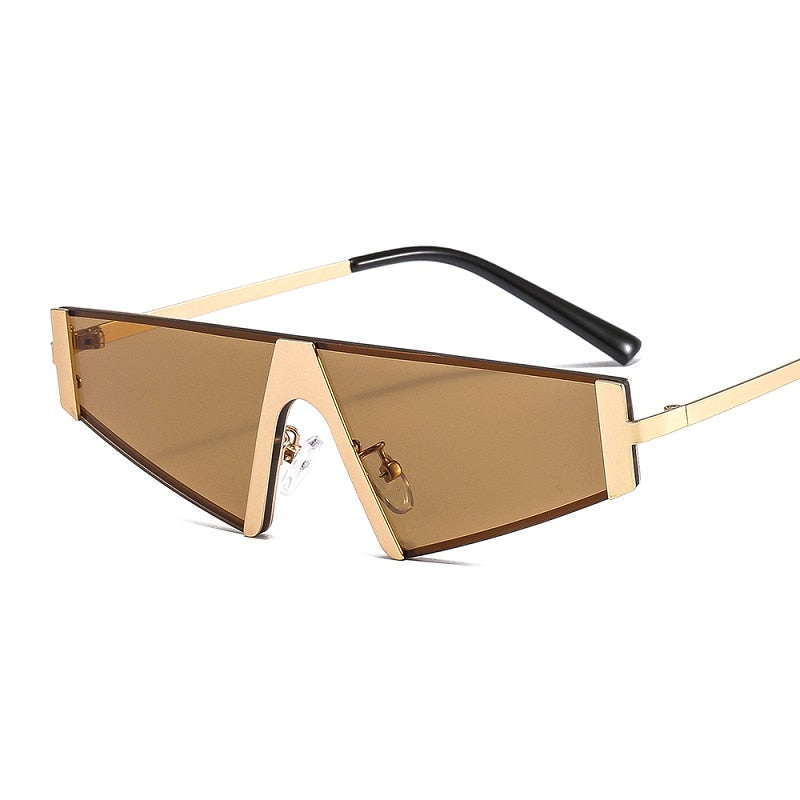 Metal Frame Triangle Sunglasses