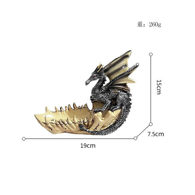 Minimalist Dragon Tooth Boat Sculpture - Resin Decoration