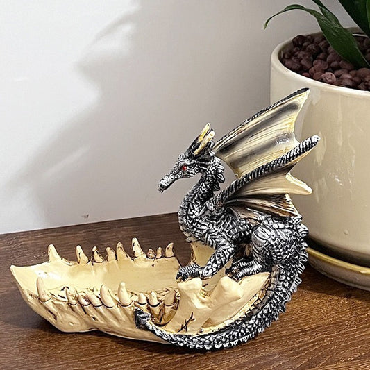 Minimalist Dragon Tooth Boat Sculpture - Resin Decoration