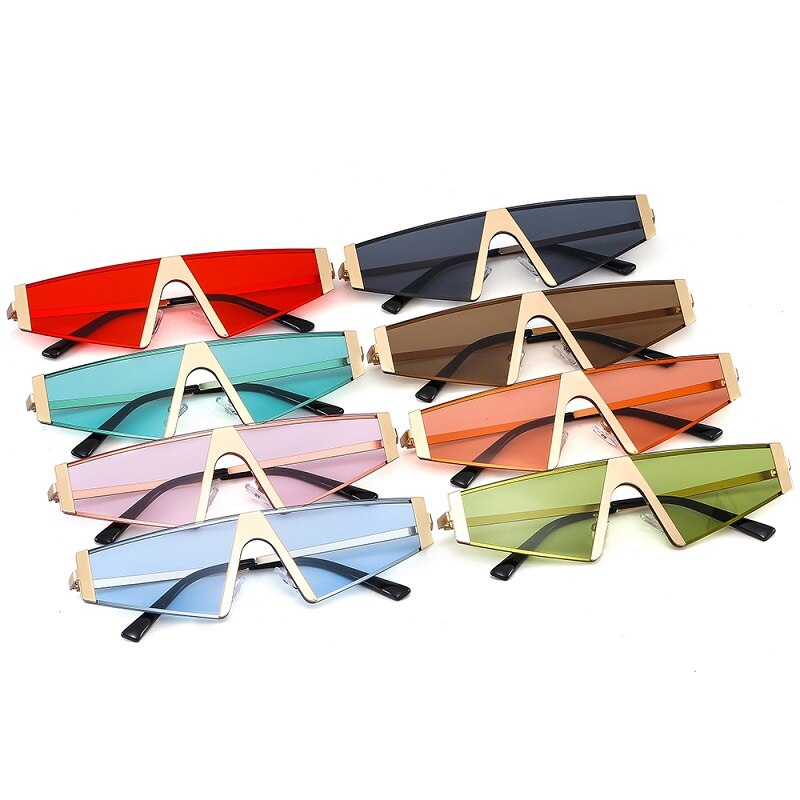 Metal Frame Triangle Sunglasses