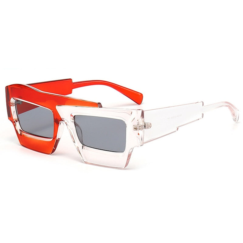 Irregular Square Sunglasses - Double Color Shades