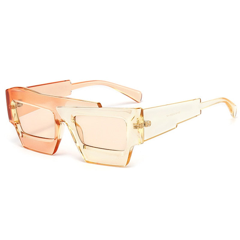 Irregular Square Sunglasses - Double Color Shades