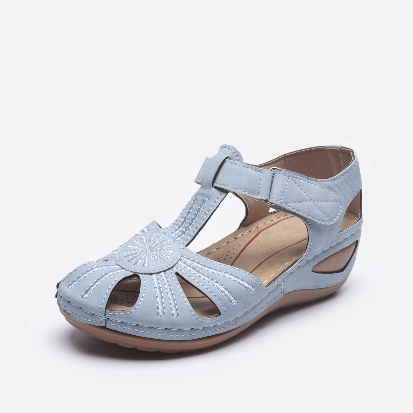 Women's Sandals - Large Round Toe Wedge ComfortableHeel Sandals