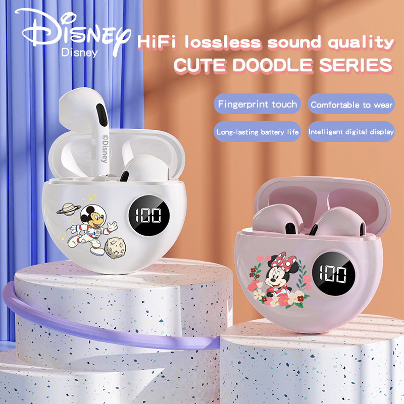 New Minnie & Mickey Digital Display Bluetooth Headphones