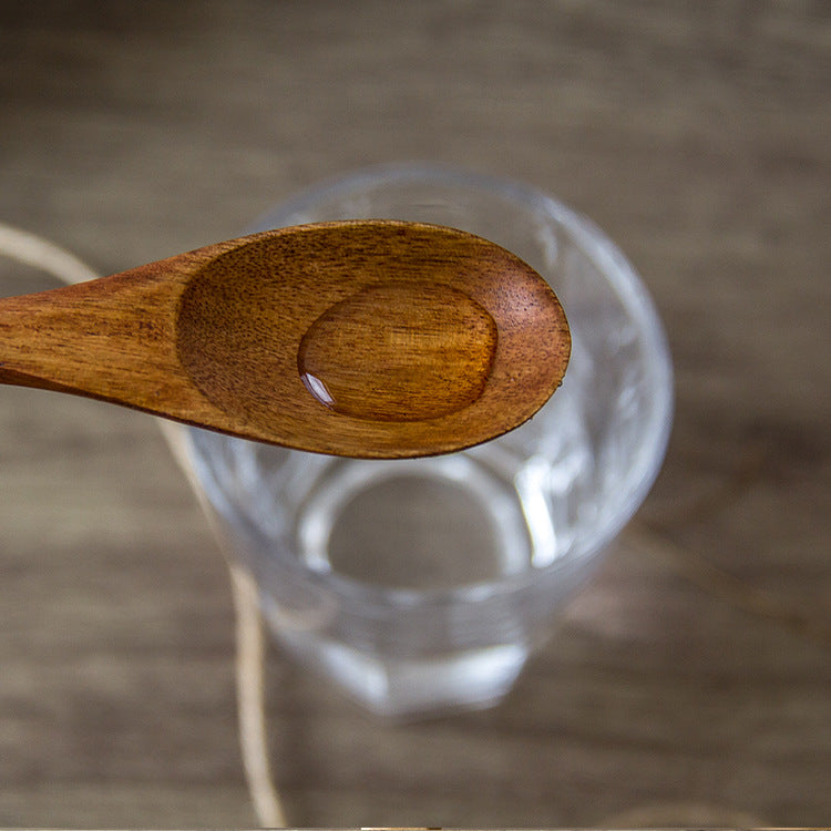 Japanese Nanmu Winding Spoon and Fork Set