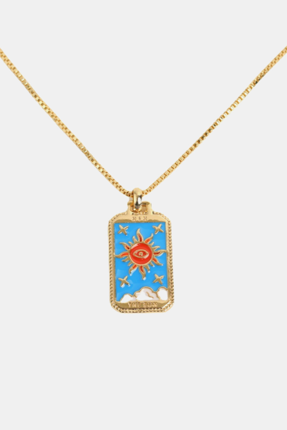 Tarot Card Pendant Gold Necklace