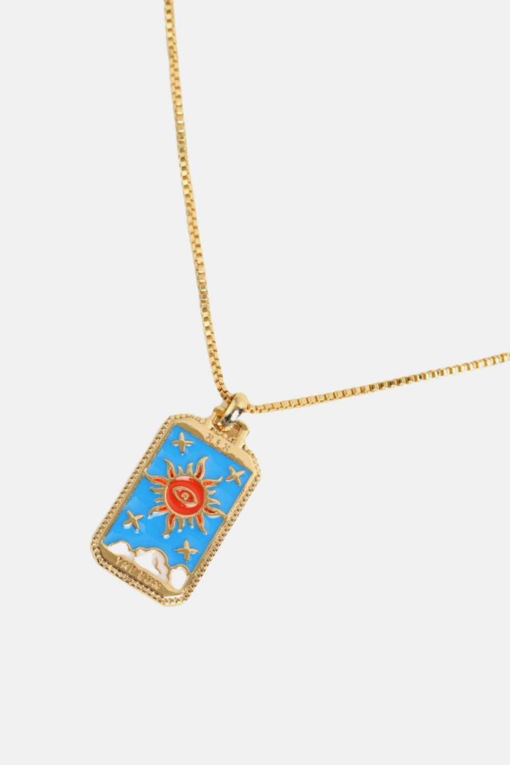 Tarot Card Pendant Gold Necklace