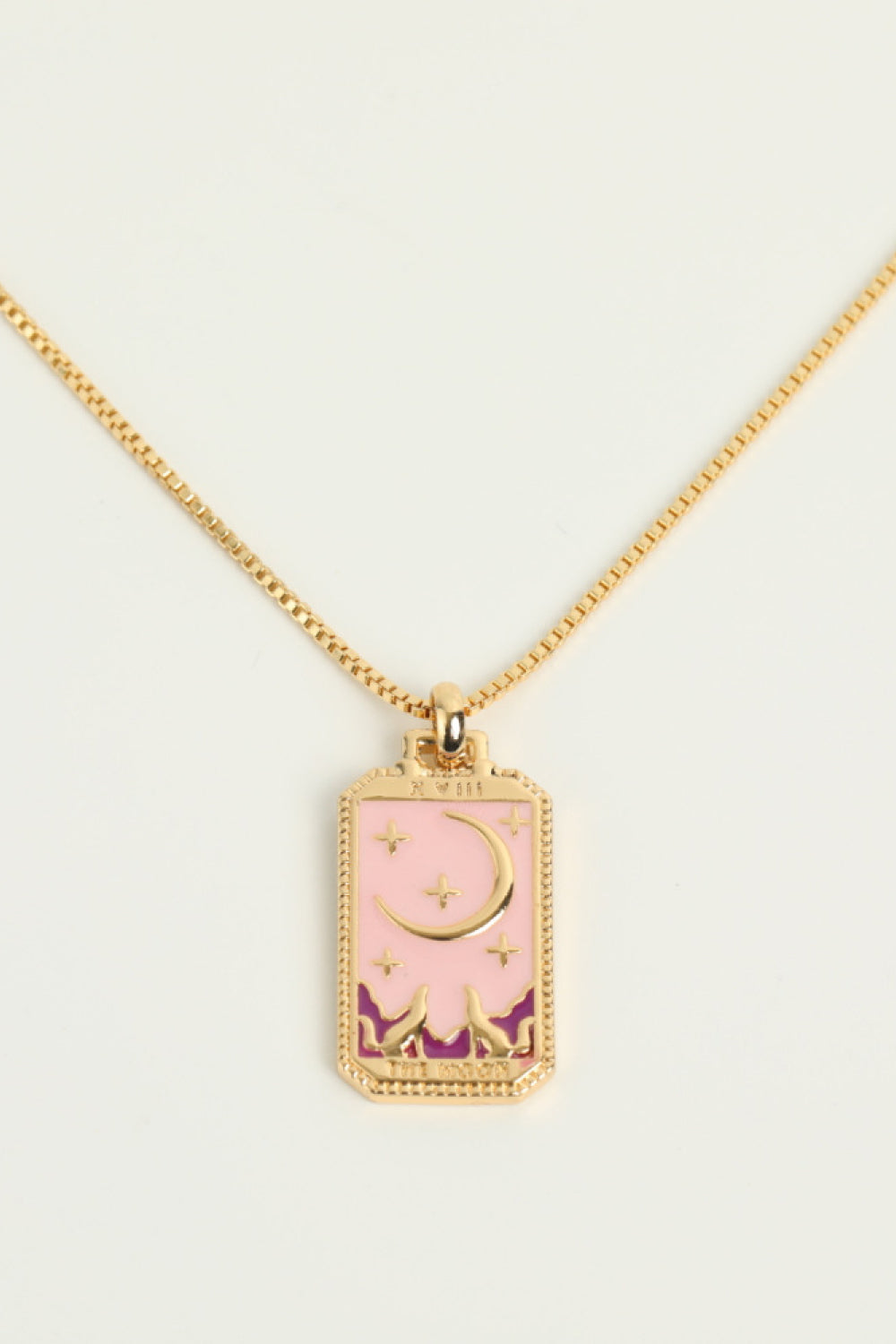 Tarot Card Pendant Gold Necklace