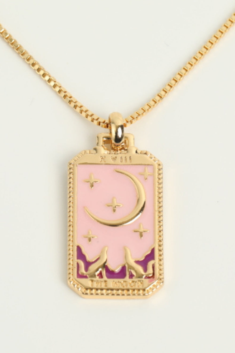 Tarot Card Pendant Gold Necklace