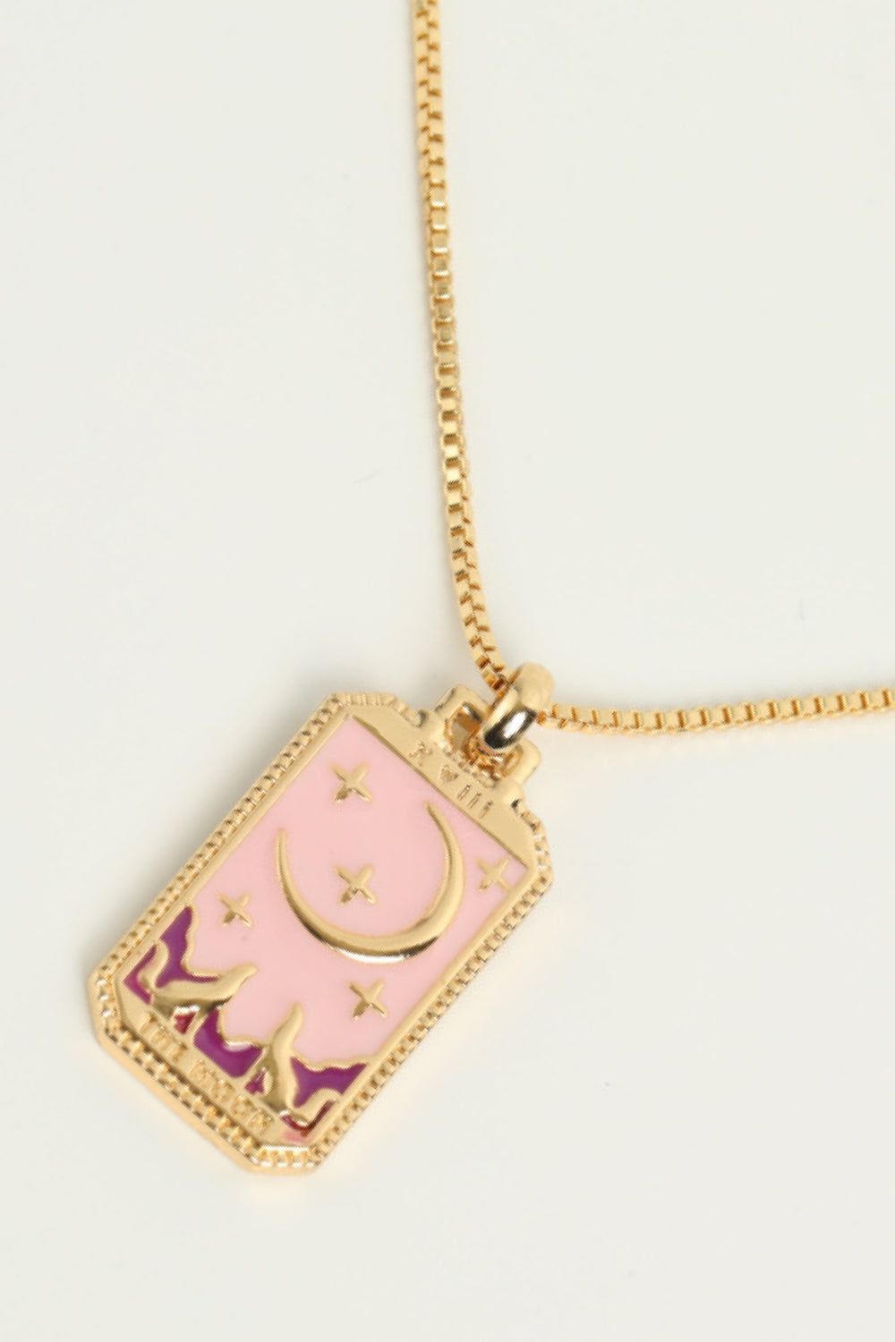 Tarot Card Pendant Gold Necklace